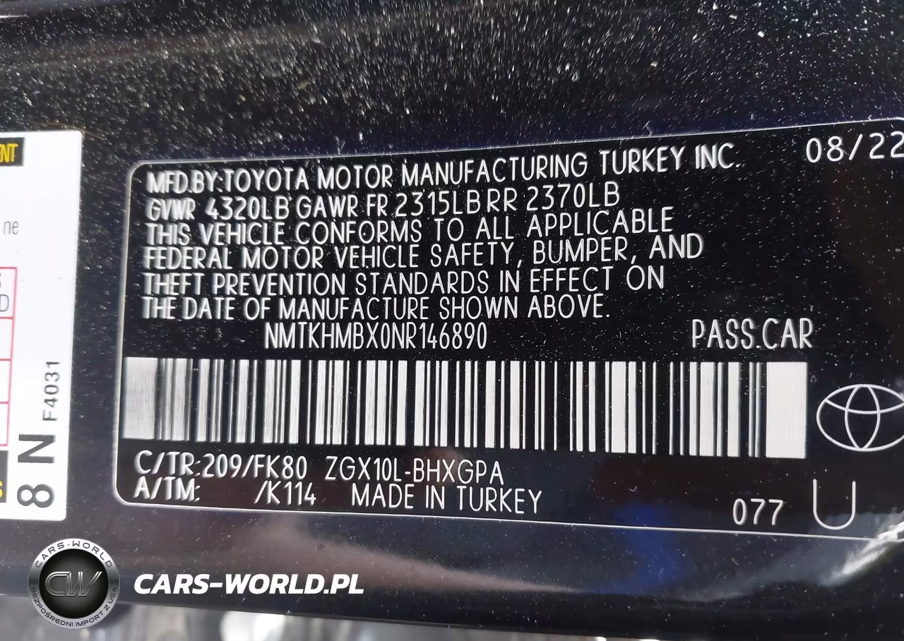 2022 Toyota C-Hr Xle VIN:NMTKHMBX0NR146890 - 9