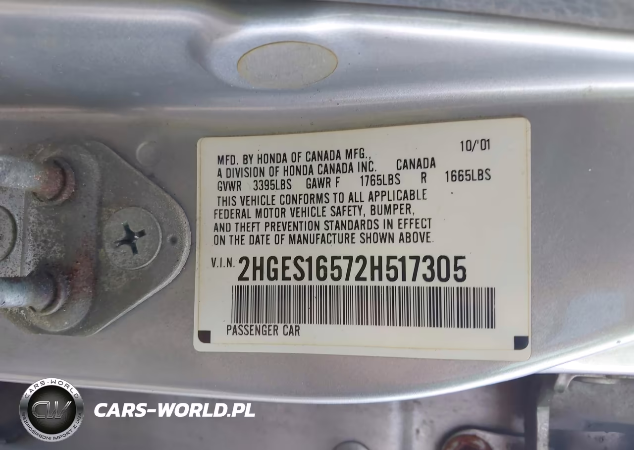 2002 Honda Civic Lx VIN:2HGES16572H517305 - 9