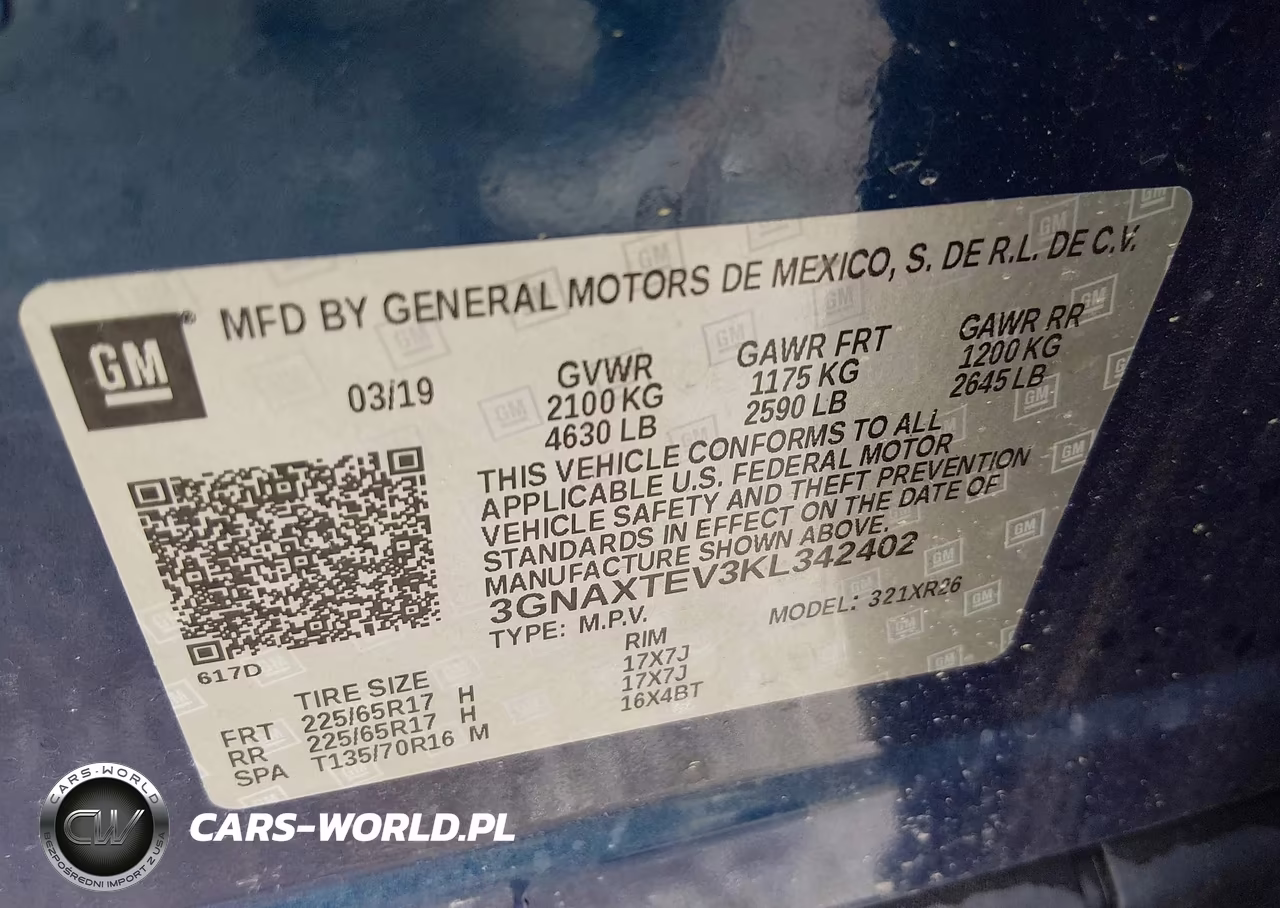 2019 Chevrolet Equinox Lt VIN:3GNAXTEV3KL342402 - 9