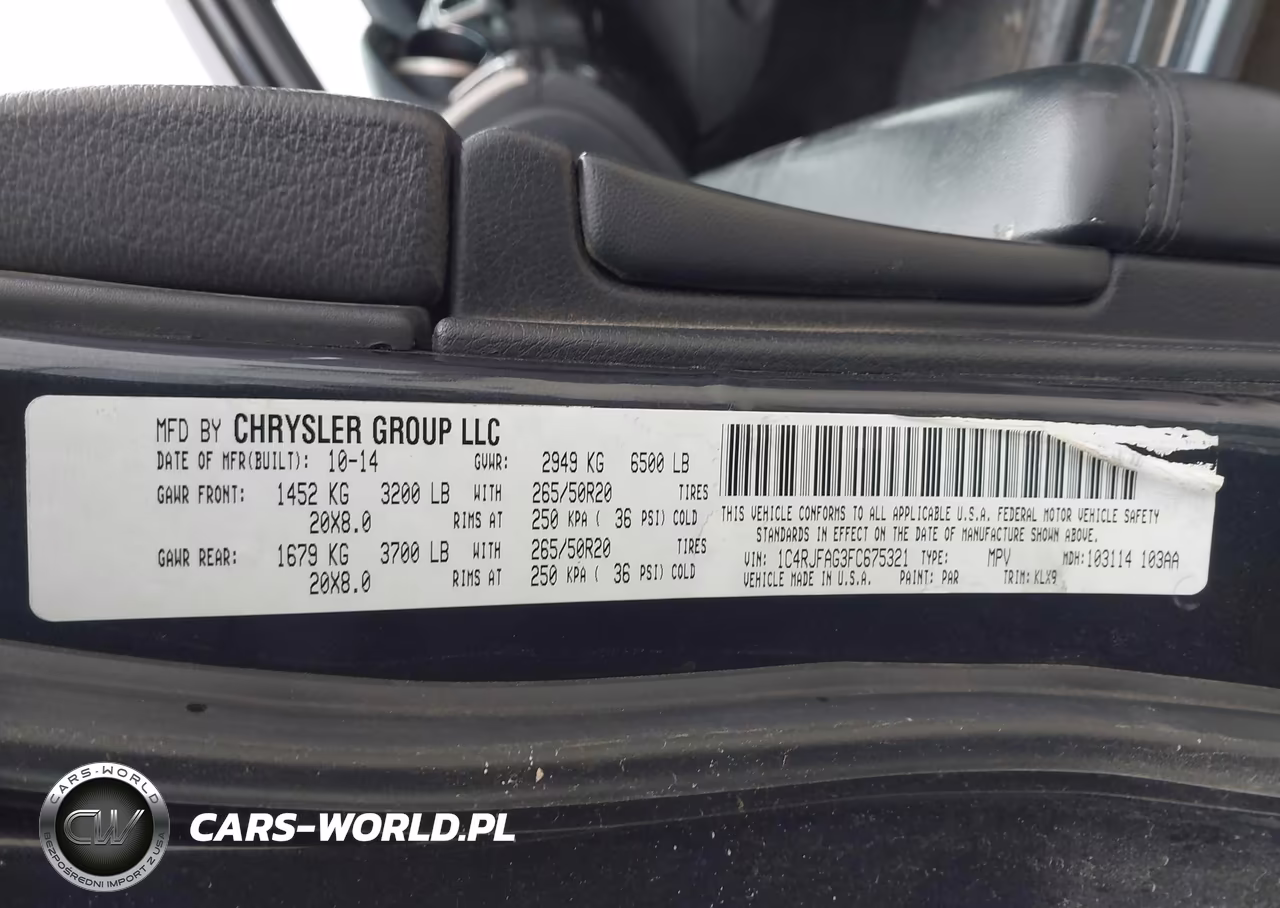 2015 Jeep Grand Cherokee Altitude VIN:1C4RJFAG3FC675321 - 9