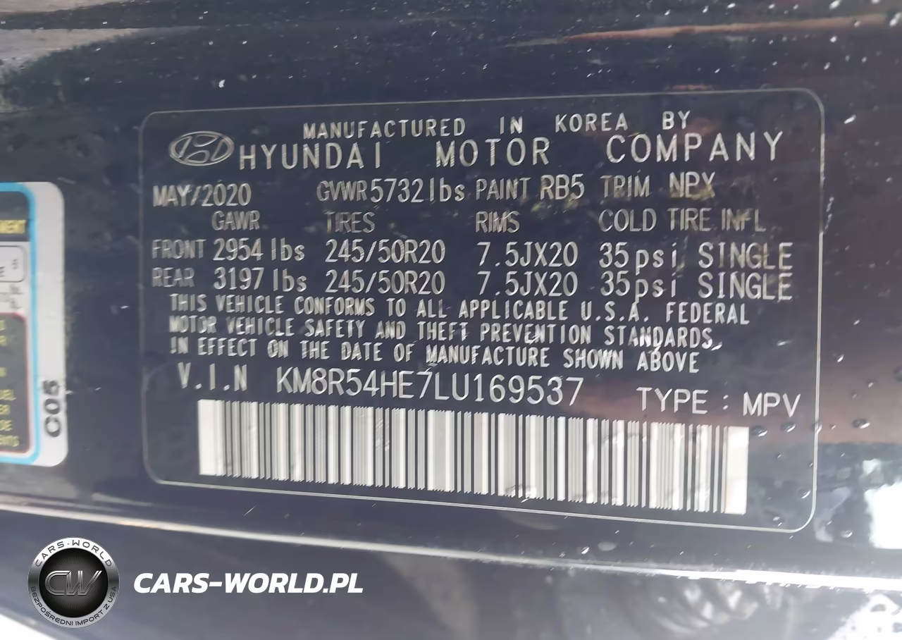 2020 Hyundai Palisade Limited VIN:KM8R54HE7LU169537 - 9