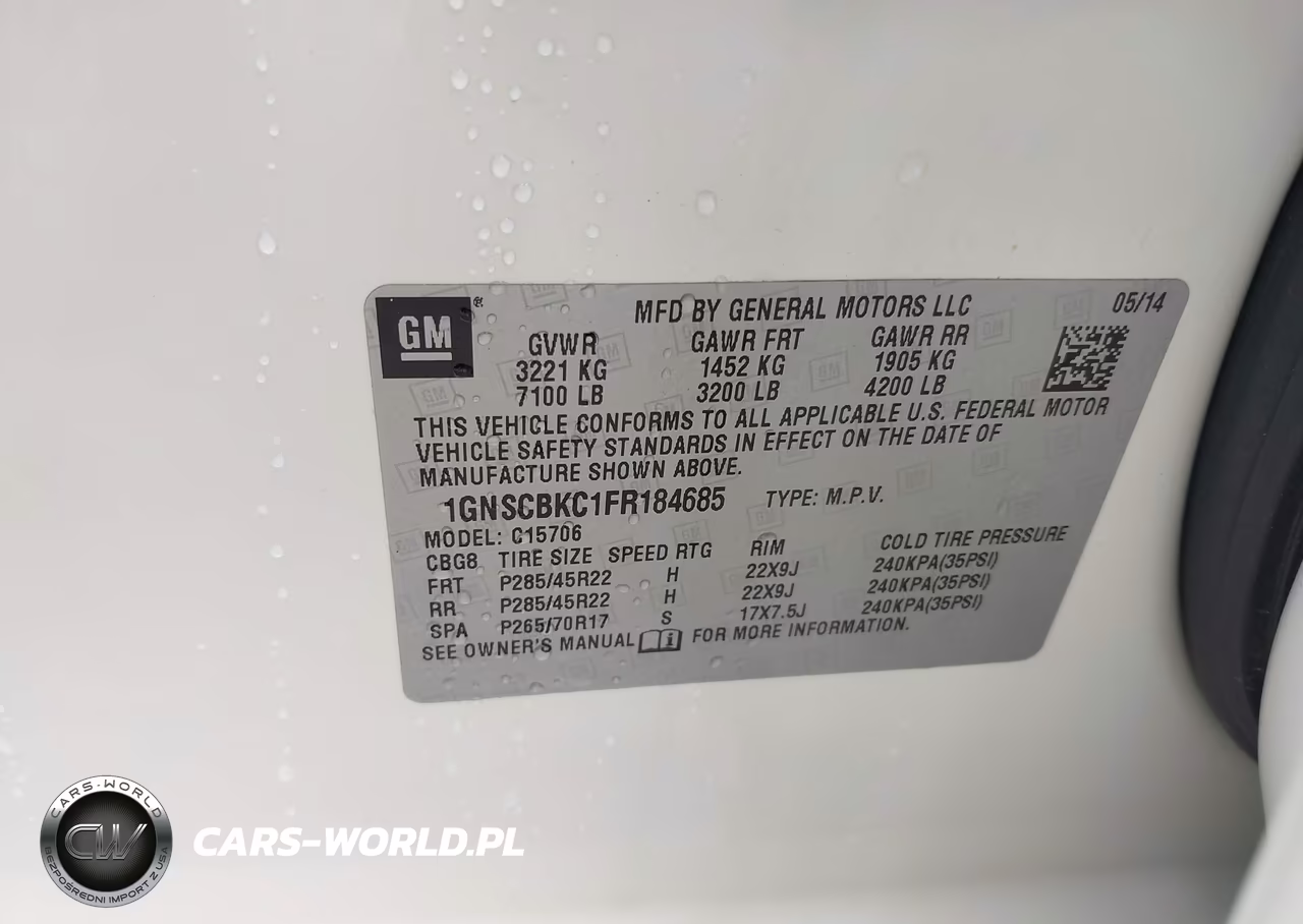 2015 Chevrolet Tahoe Lt VIN:1GNSCBKC1FR184685 - 9
