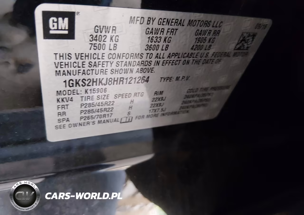 2017 GMC Yukon Xl Denali VIN:1GKS2HKJ8HR121264 - 9