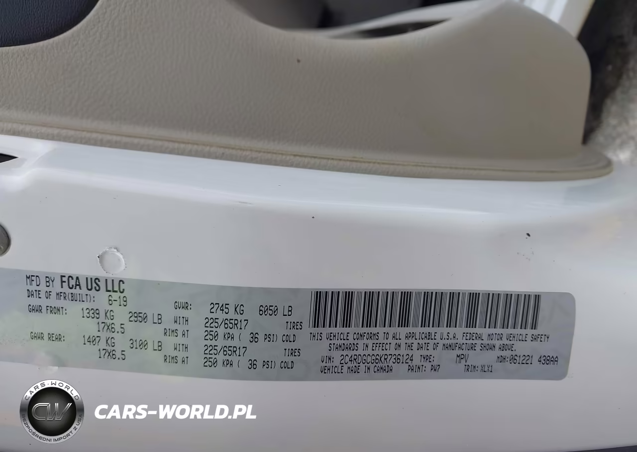 2019 Dodge Grand Caravan Sxt VIN:2C4RDGCG6KR736124 - 9
