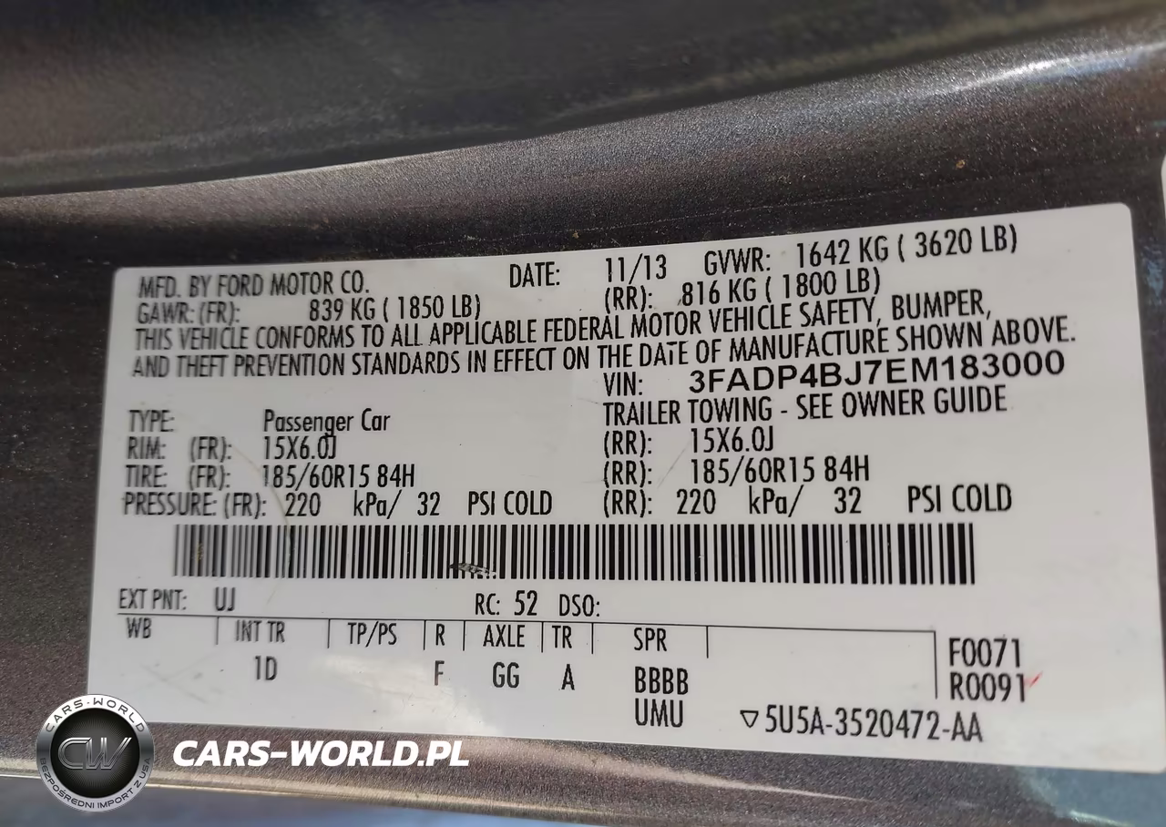 2014 Ford Fiesta Se VIN:3FADP4BJ7EM183000 - 9