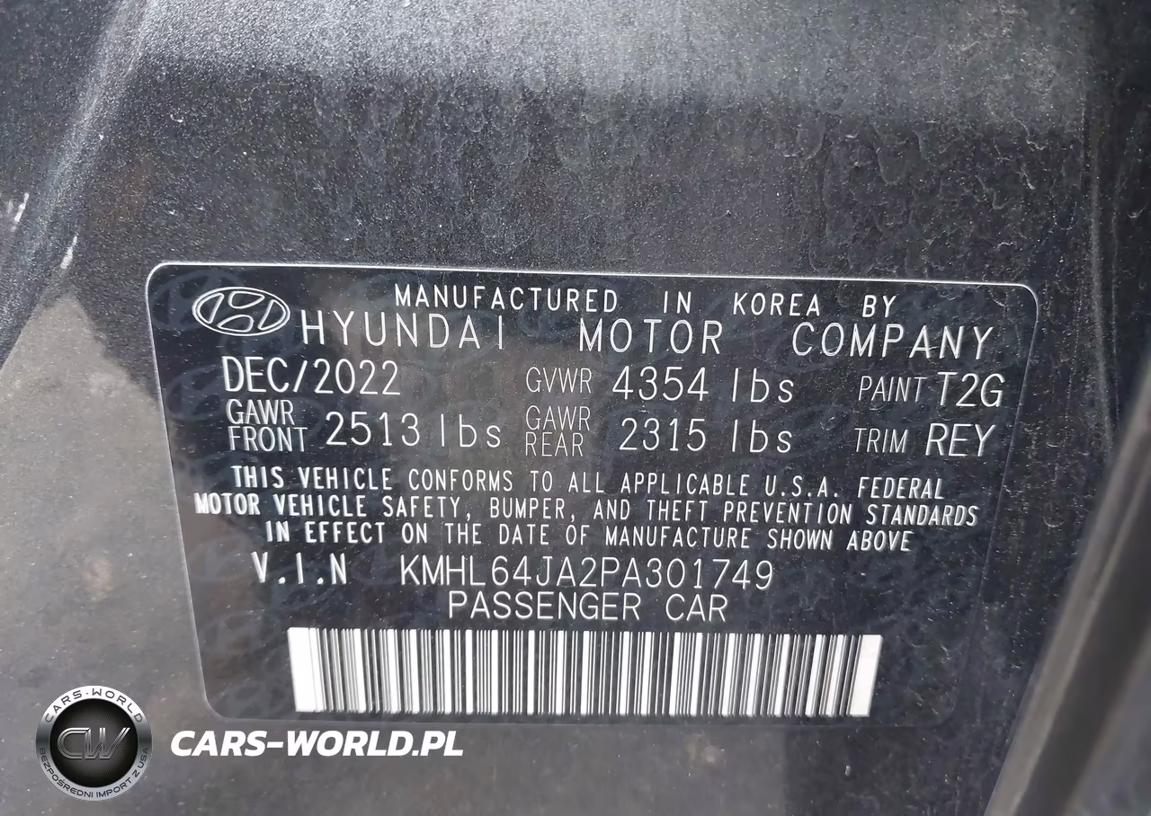 2023 Hyundai Sonata Sel VIN:KMHL64JA2PA301749 - 9