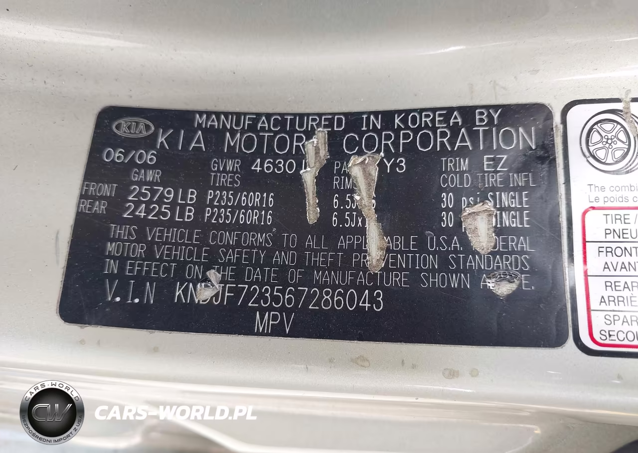 2006 Kia Sportage Ex V6-Lx V6 VIN:KNDJF723567286043 - 18