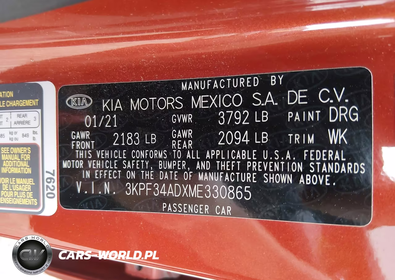 2021 Kia Forte Gt-Line VIN:3KPF34ADXME330865 - 9