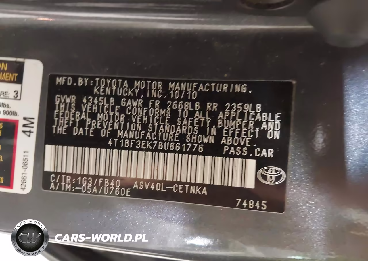 2011 Toyota Camry Le VIN:4T1BF3EK7BU661776 - 9