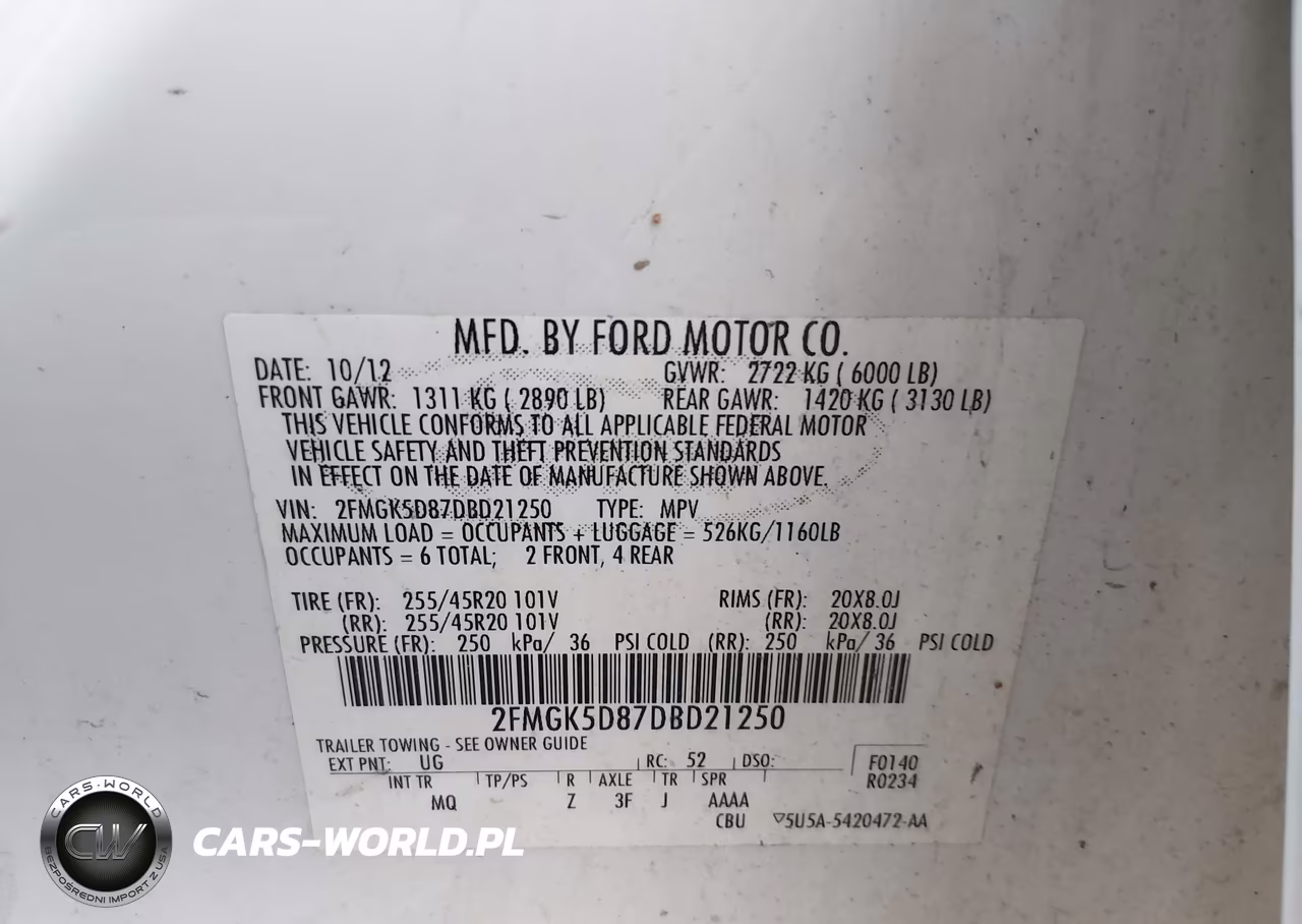 2013 Ford Flex Limited VIN:2FMGK5D87DBD21250 - 9