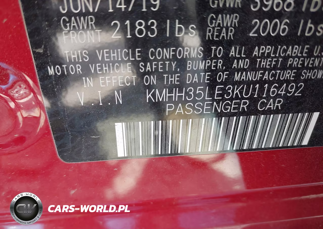 2019 Hyundai Elantra Gt VIN:KMHH35LE3KU116492 - 9
