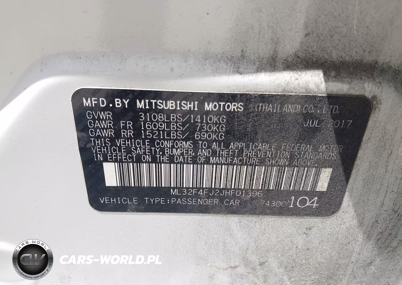 2018 Mitsubishi Mirage G4 Se VIN:ML32F4FJ2JHF01396 - 9