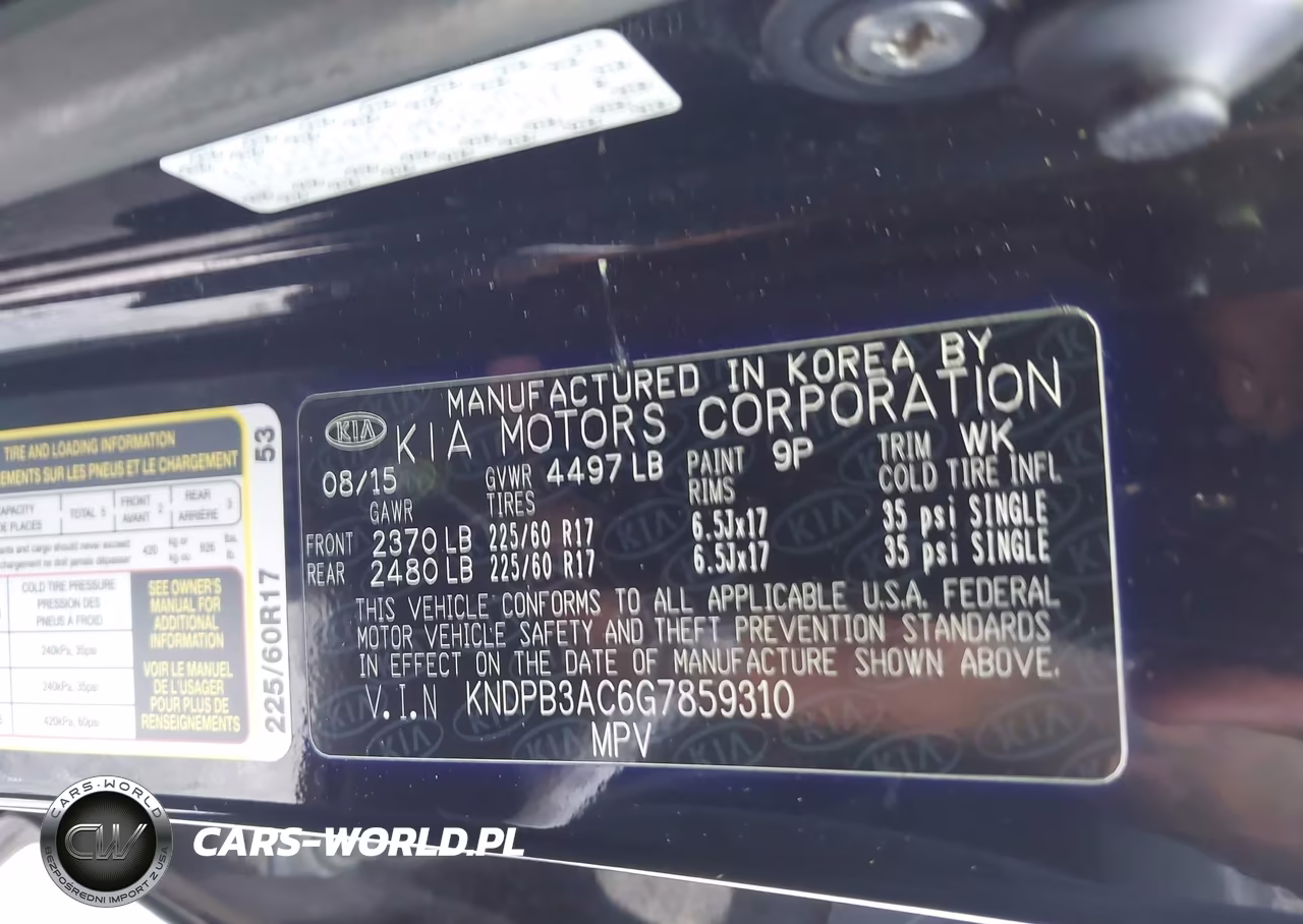 2016 Kia Sportage Lx VIN:KNDPB3AC6G7859310 - 9