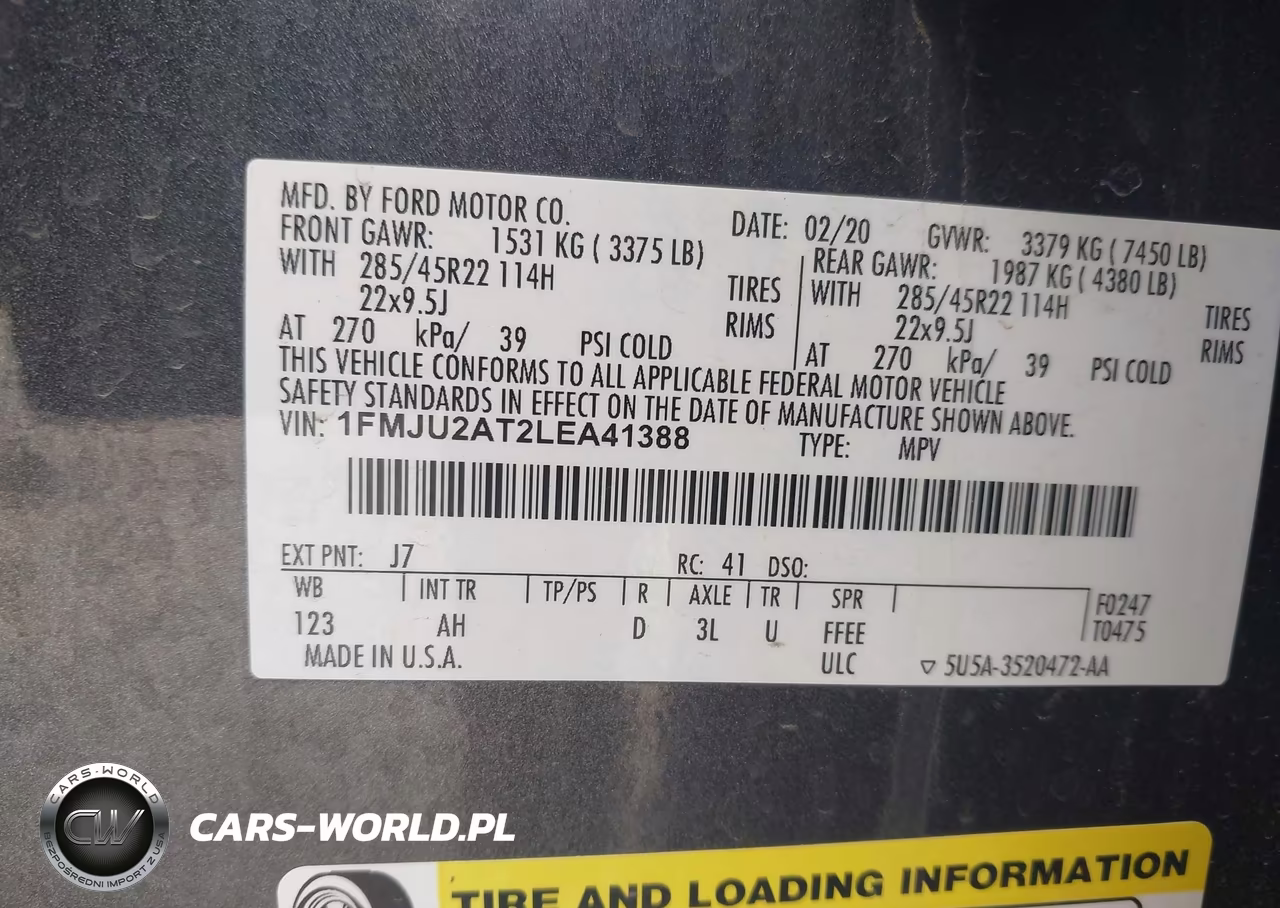2020 Ford Expedition Limited VIN:1FMJU2AT2LEA41388 - 9