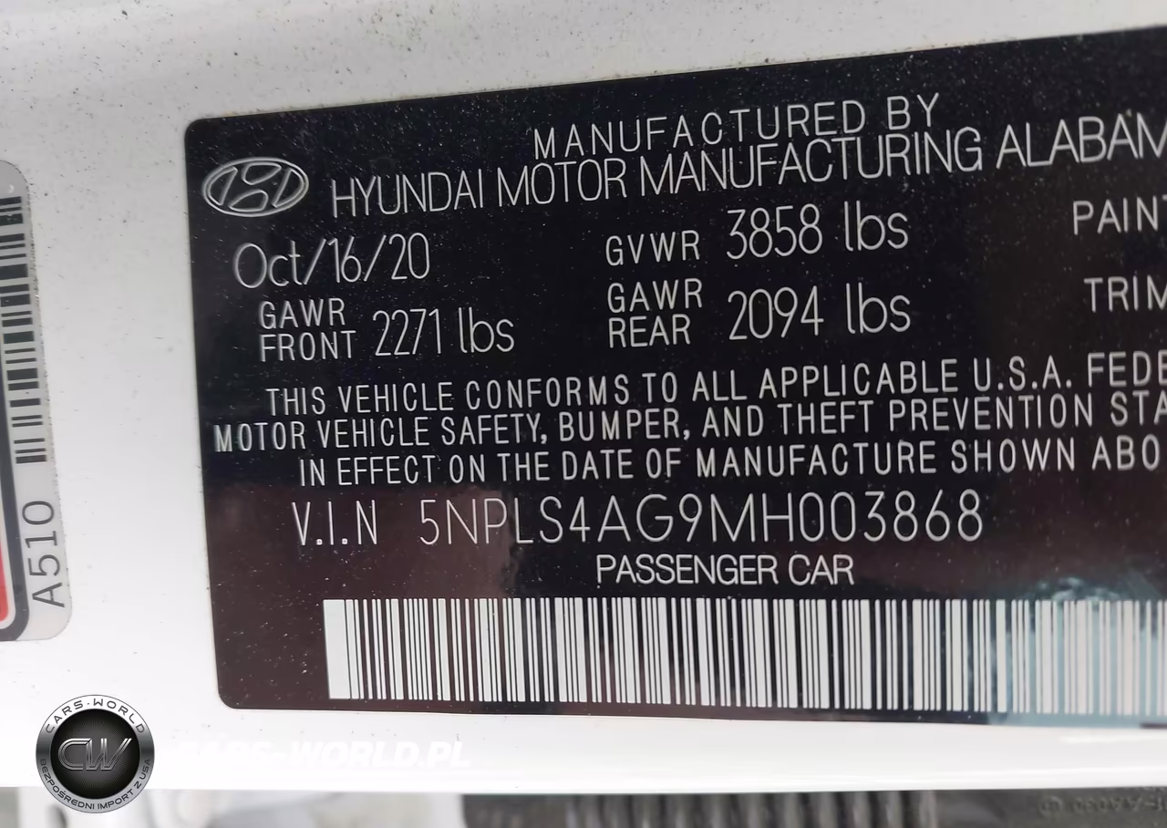 2021 Hyundai Elantra Sel VIN:5NPLS4AG9MH003868 - 9