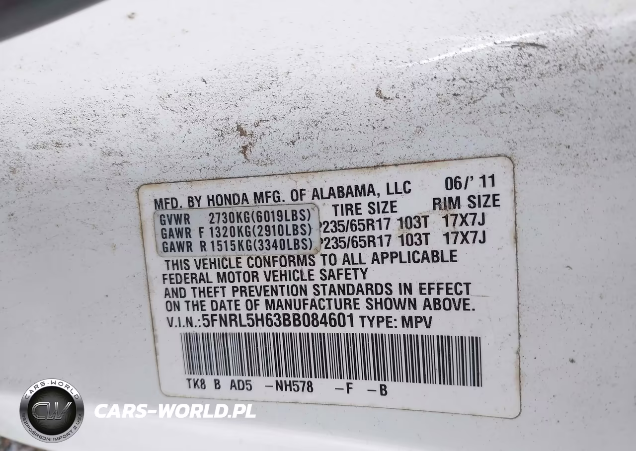 2011 Honda Odyssey Ex-L VIN:5FNRL5H63BB084601 - 9