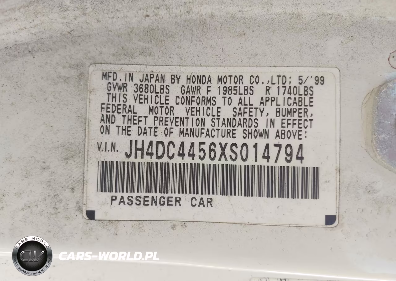 1999 Acura Integra Ls VIN:JH4DC4456XS014794 - 9