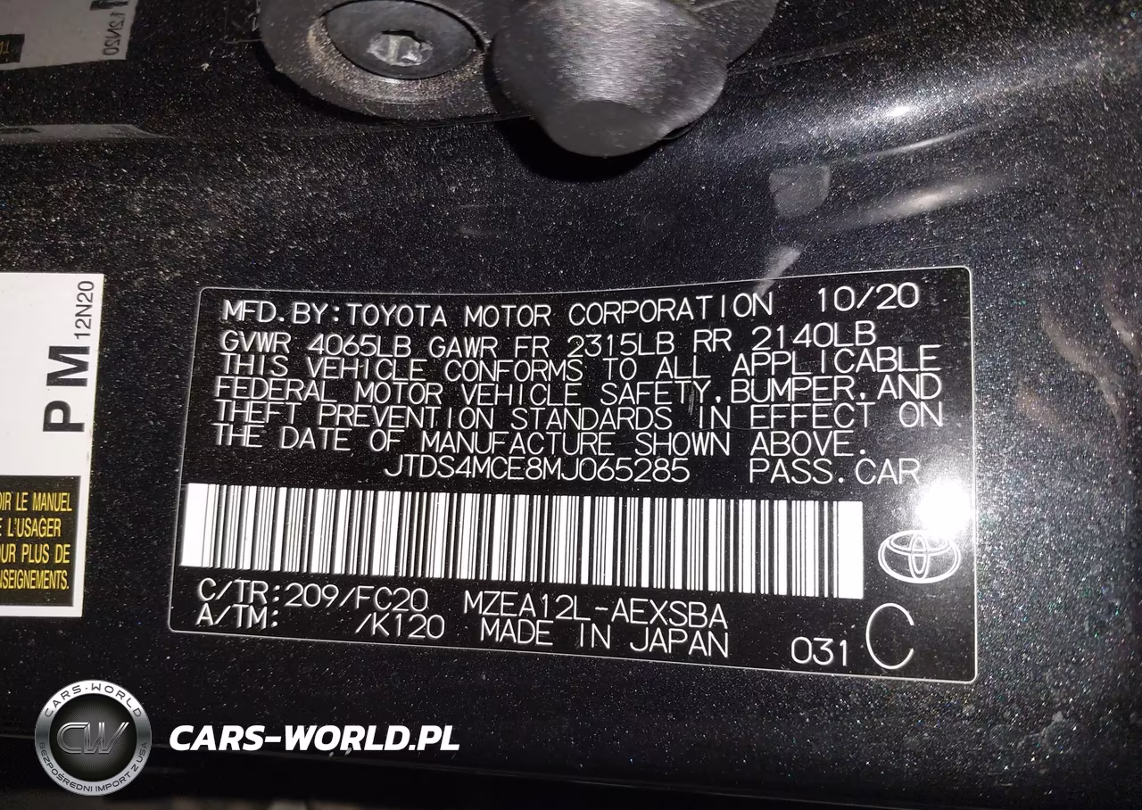 2021 Toyota Corolla Se VIN:JTDS4MCE8MJ065285 - 9