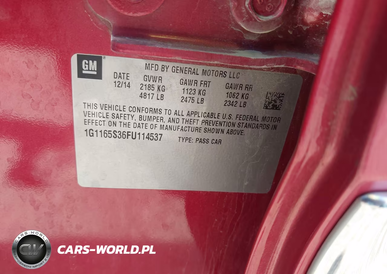 2015 Chevrolet Impala 2Lz VIN:1G1165S36FU114537 - 9