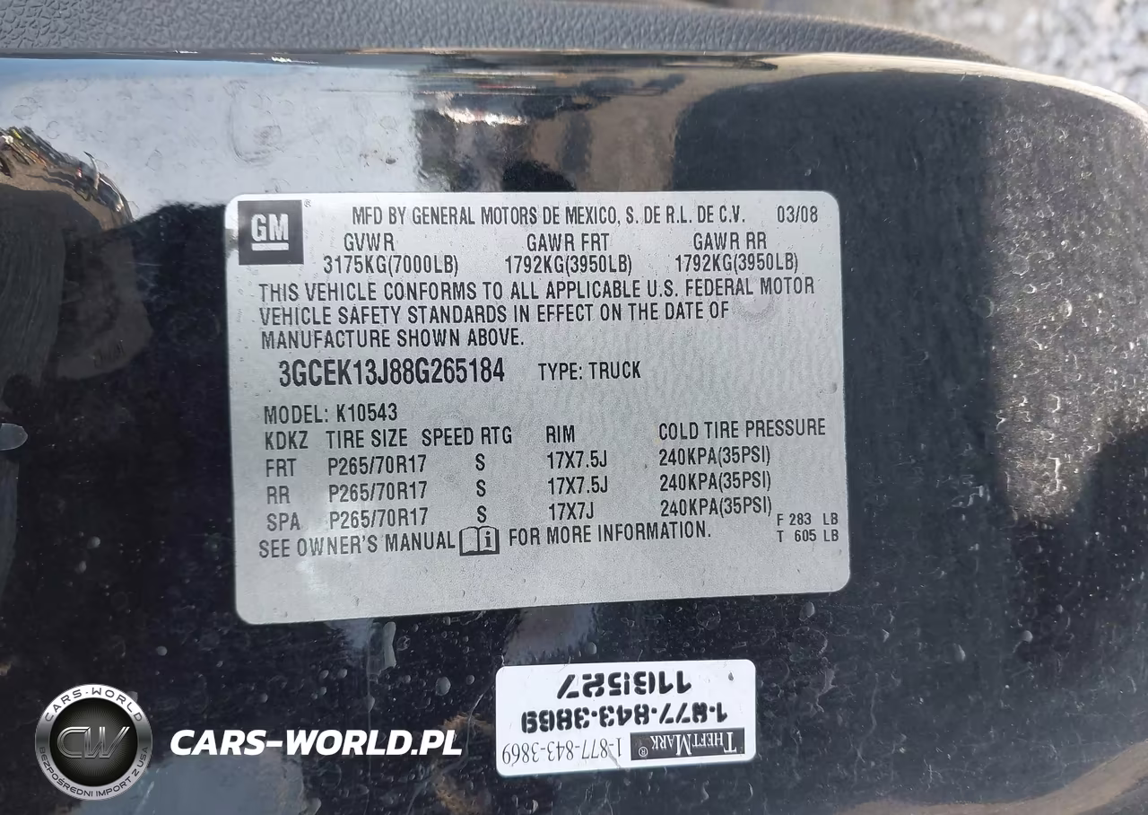 2008 Chevrolet Silverado 1500 Lt1 VIN:3GCEK13J88G265184 - 9