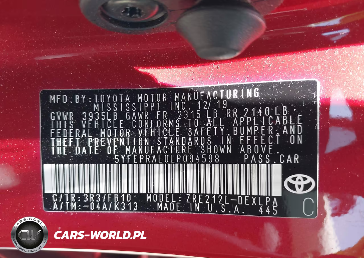 2020 Toyota Corolla Le VIN:5YFEPRAE0LP094598 - 9