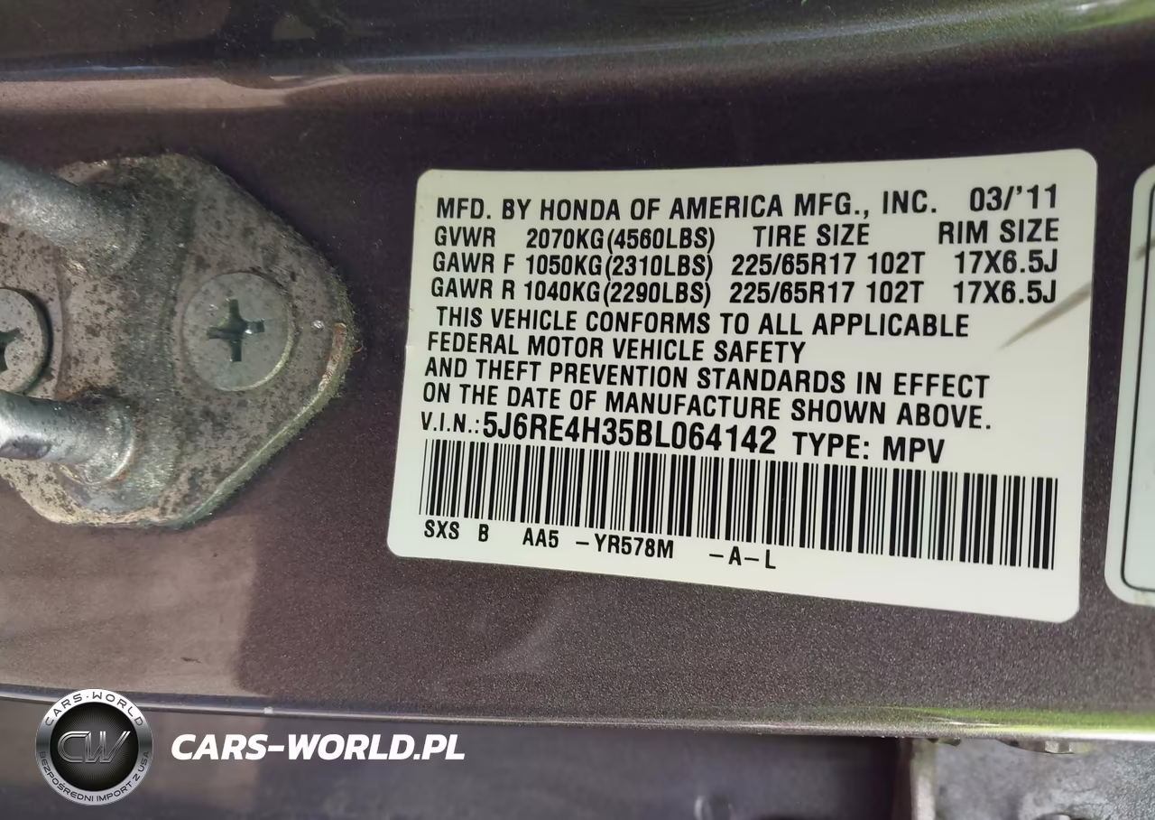 2011 Honda Cr-V Lx VIN:5J6RE4H35BL064142 - 9