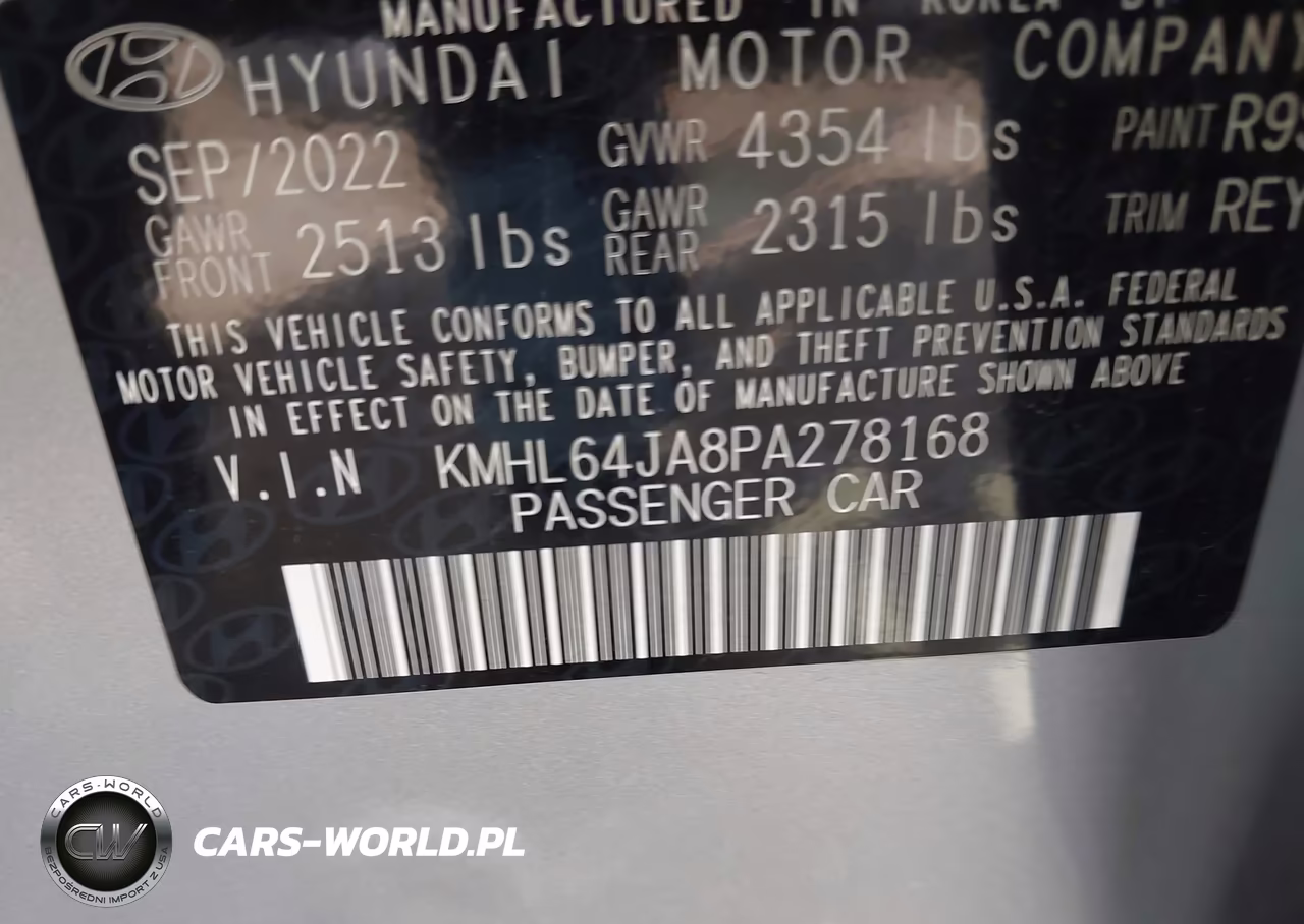 2023 Hyundai Sonata Sel VIN:KMHL64JA8PA278168 - 9