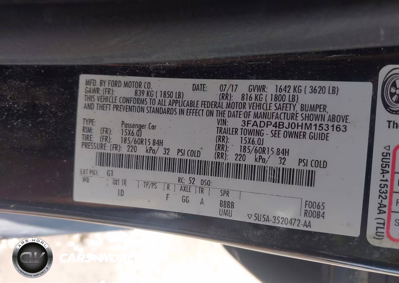2017 Ford Fiesta Se VIN:3FADP4BJ0HM153163 - 9