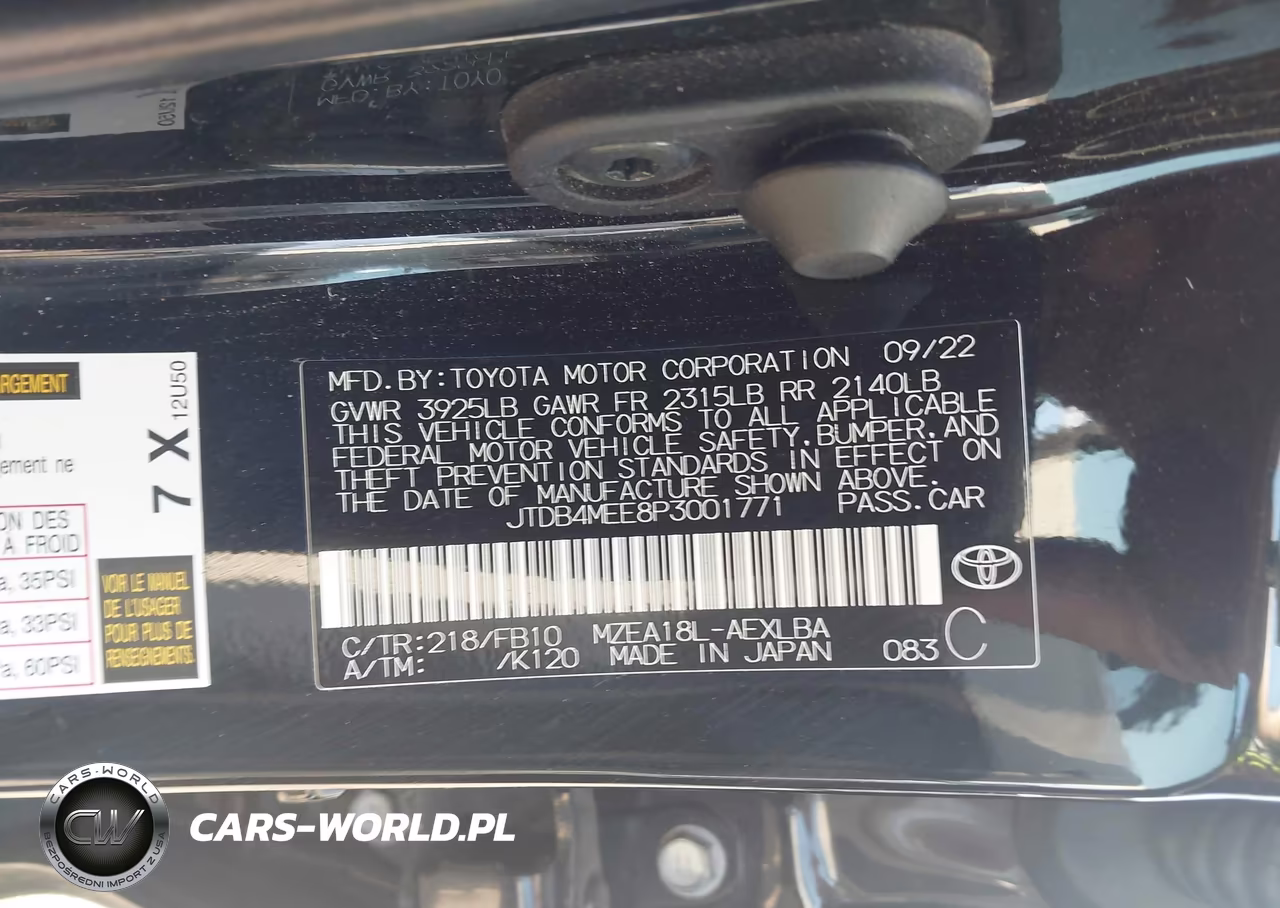 2023 Toyota Corolla Le VIN:JTDB4MEE8P3001771 - 9