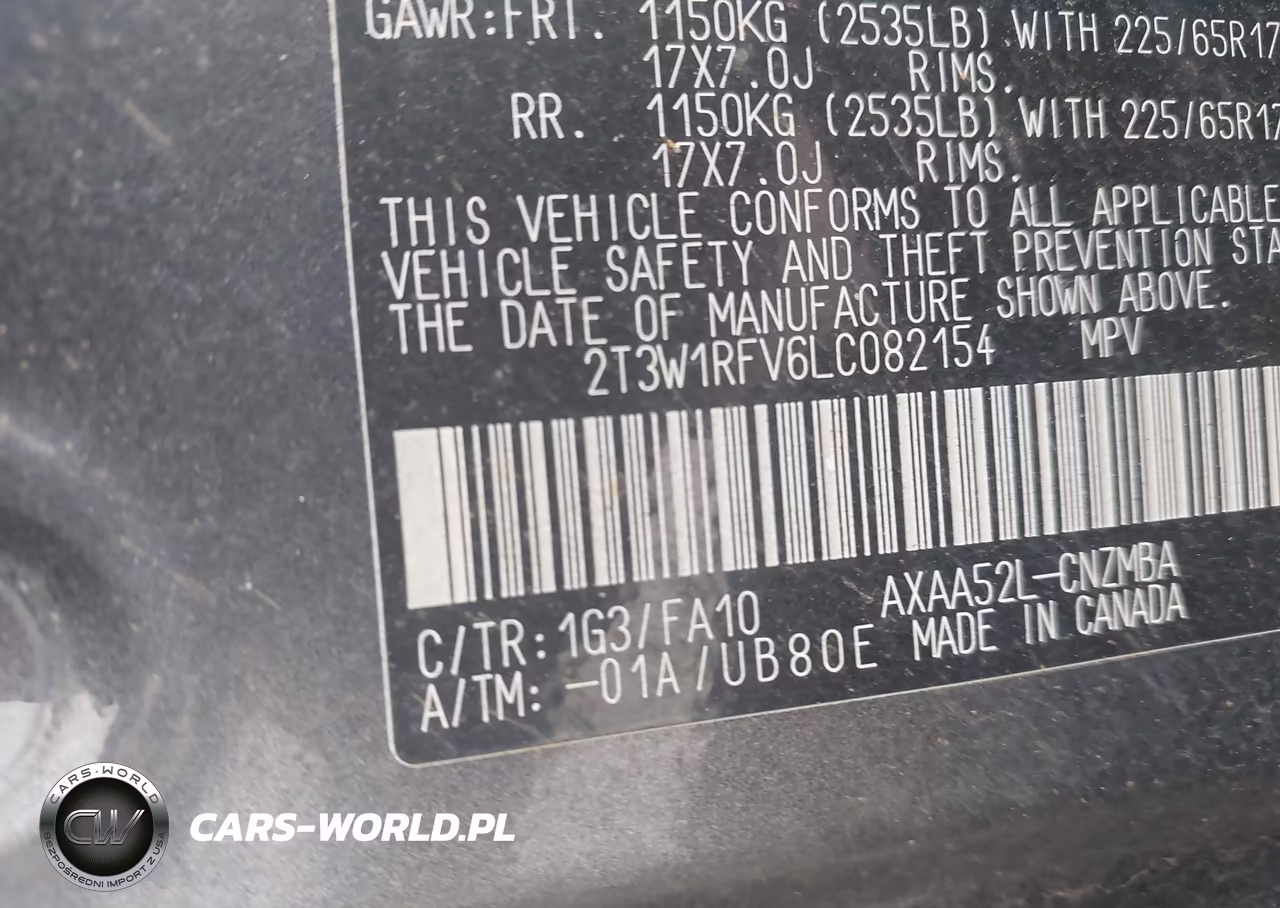 2020 Toyota Rav4 Xle VIN:2T3W1RFV6LC082154 - 9