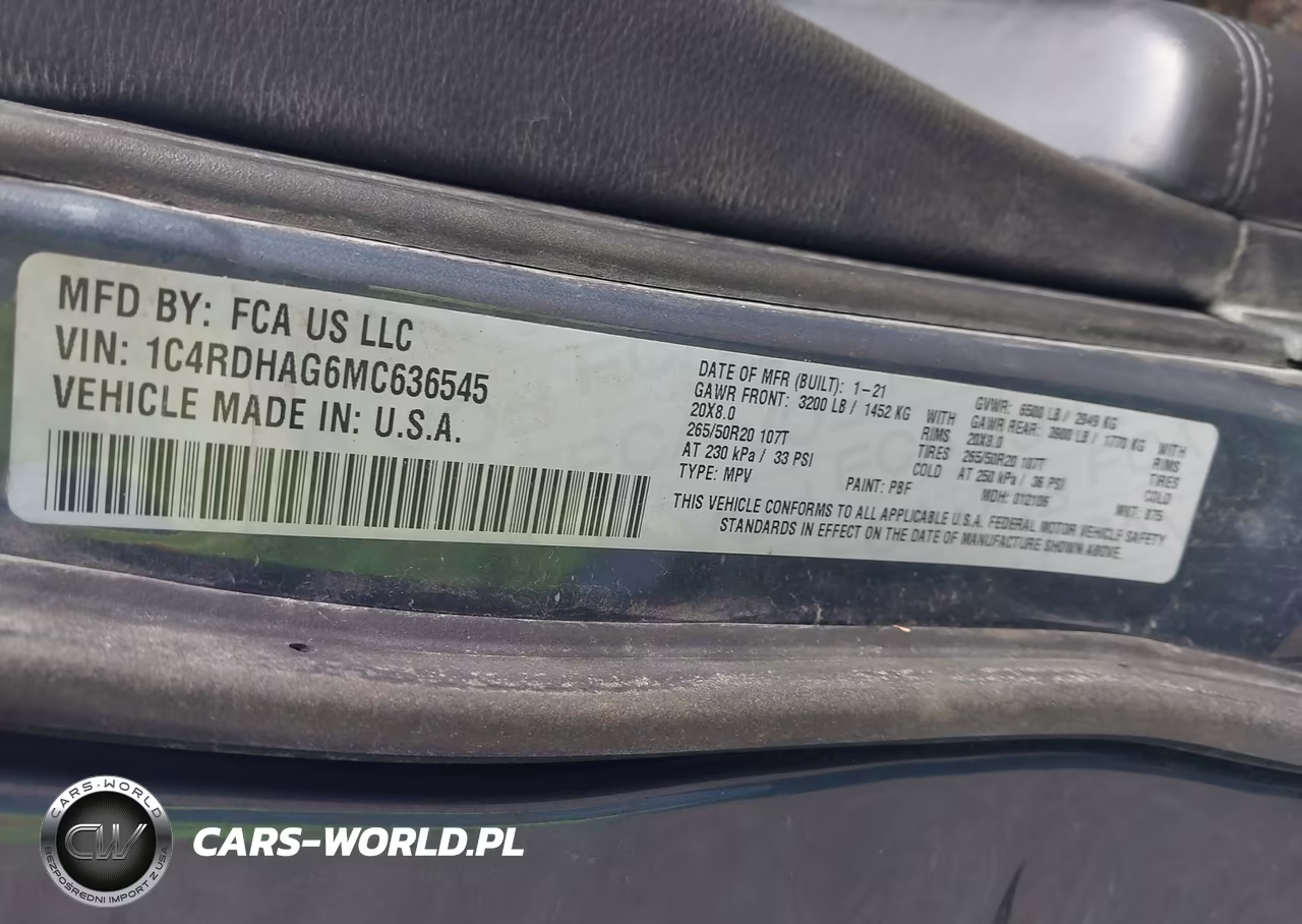2021 Dodge Durango Sxt Plus Rwd VIN:1C4RDHAG6MC636545 - 9