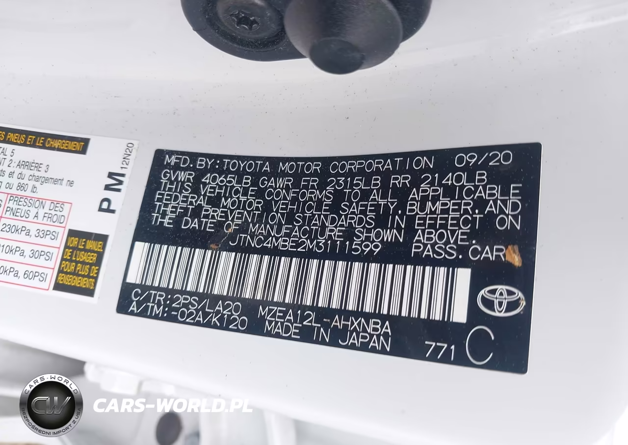 2021 Toyota Corolla Xse VIN:JTNC4MBE2M3111599 - 9