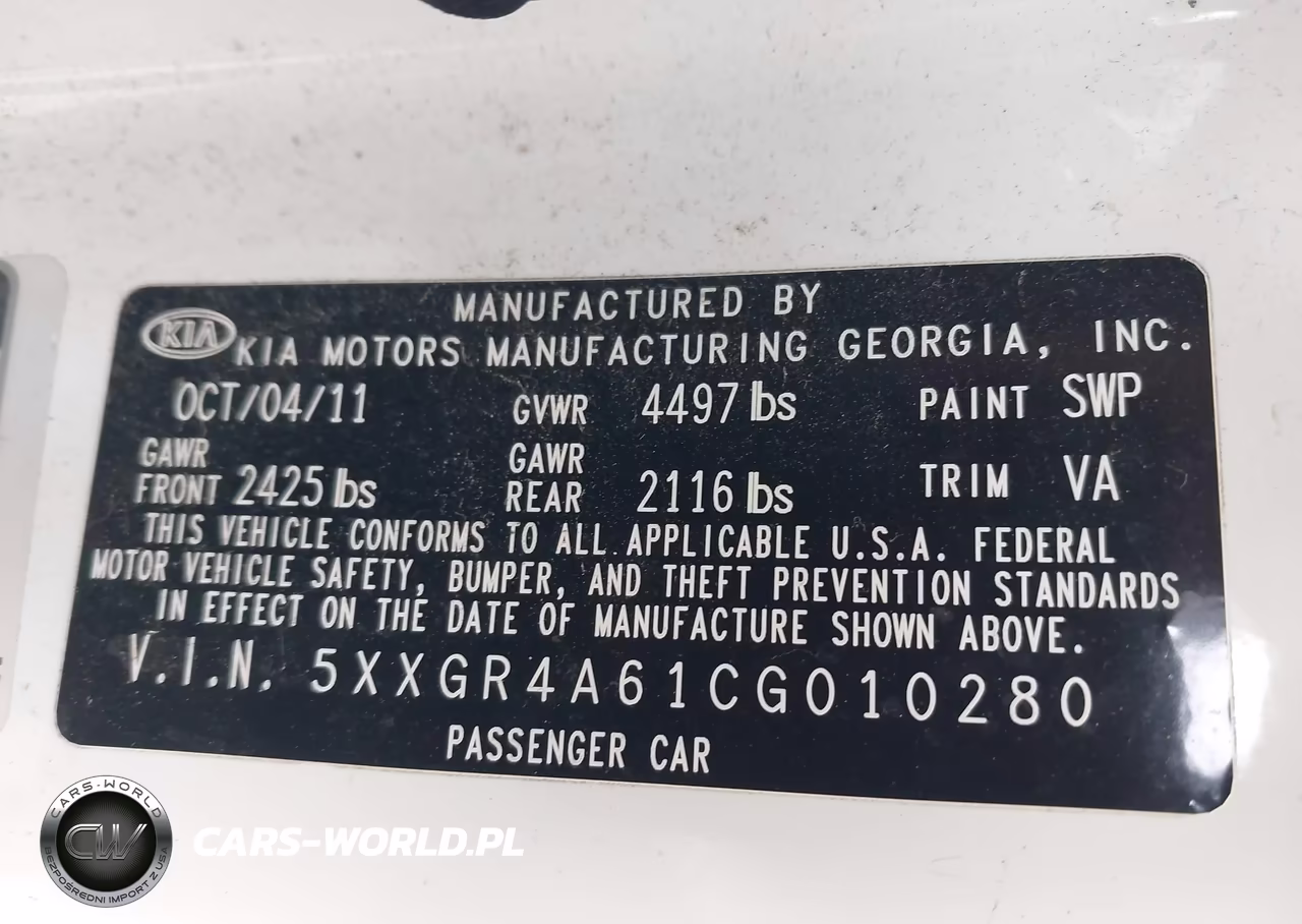 2012 Kia Optima Sx VIN:5XXGR4A61CG010280 - 9