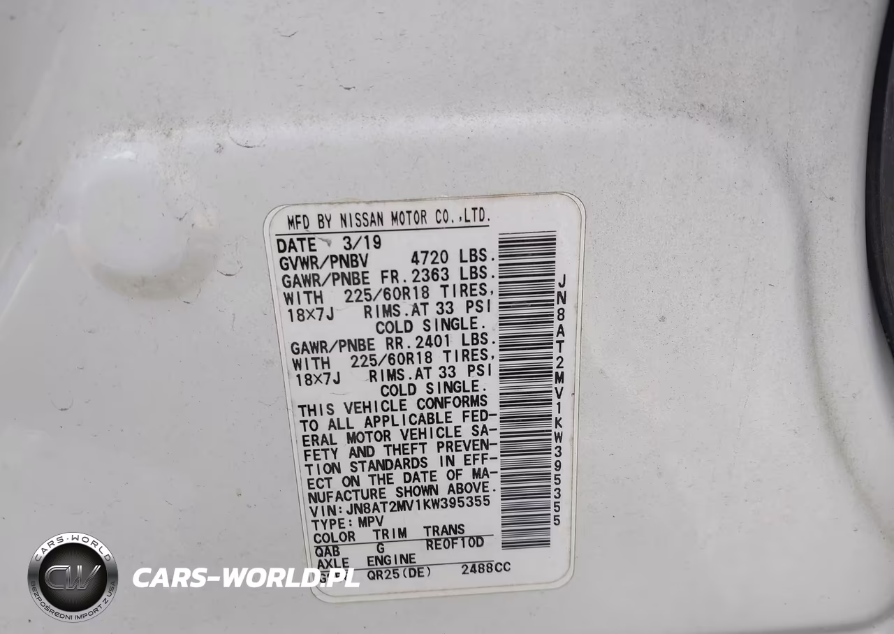 2019 Nissan Rogue Sv VIN:JN8AT2MV1KW395355 - 9