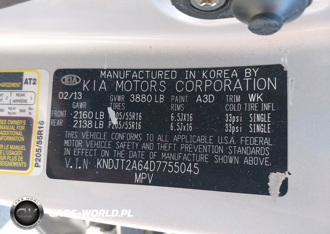 2013 Kia Soul + VIN:KNDJT2A64D7755045 - 9