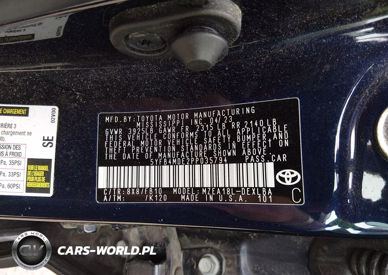2023 Toyota Corolla Le VIN:5YFB4MDE2PP035794 - 9