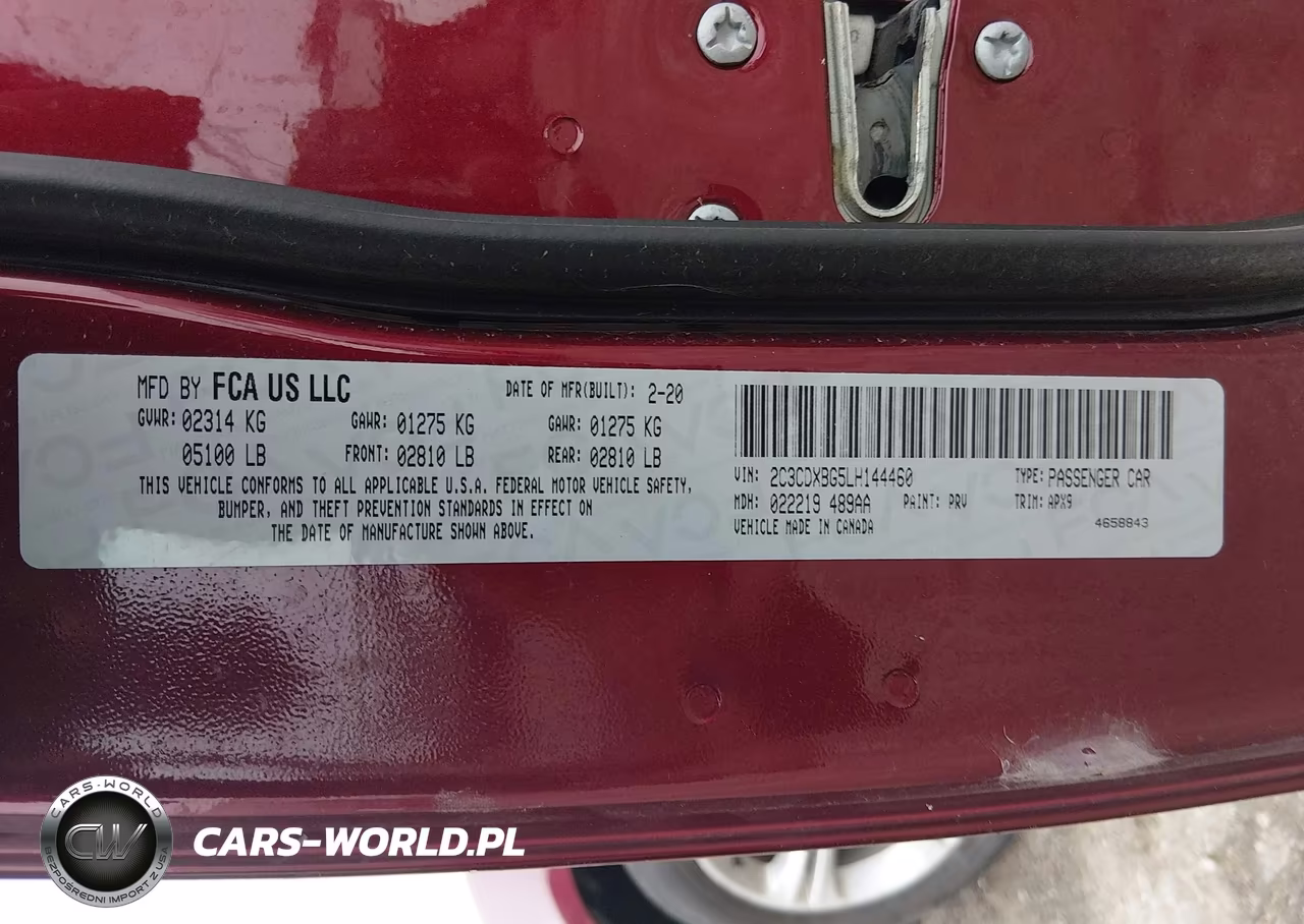 2020 Dodge Charger Sxt Rwd VIN:2C3CDXBG5LH144460 - 9