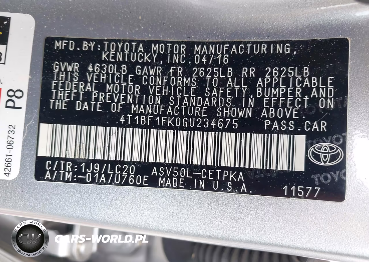 2016 Toyota Camry Xse VIN:4T1BF1FK0GU234675 - 9