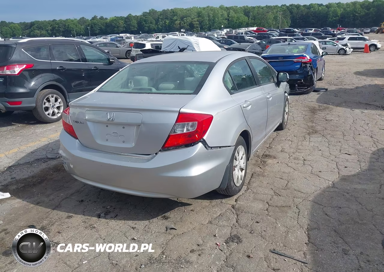 2012 Honda Civic Lx VIN:19XFB2F5XCE018021 - 4
