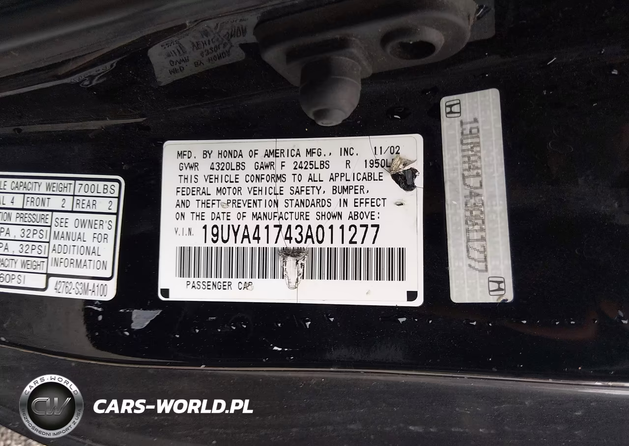 2003 Acura Cl 3.2 Type S VIN:19UYA41743A011277 - 9