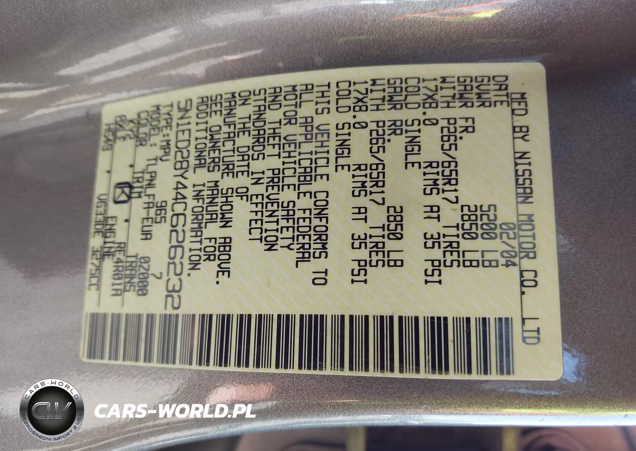 2004 Nissan Xterra Se VIN:5N1ED28Y44C626232 - 9