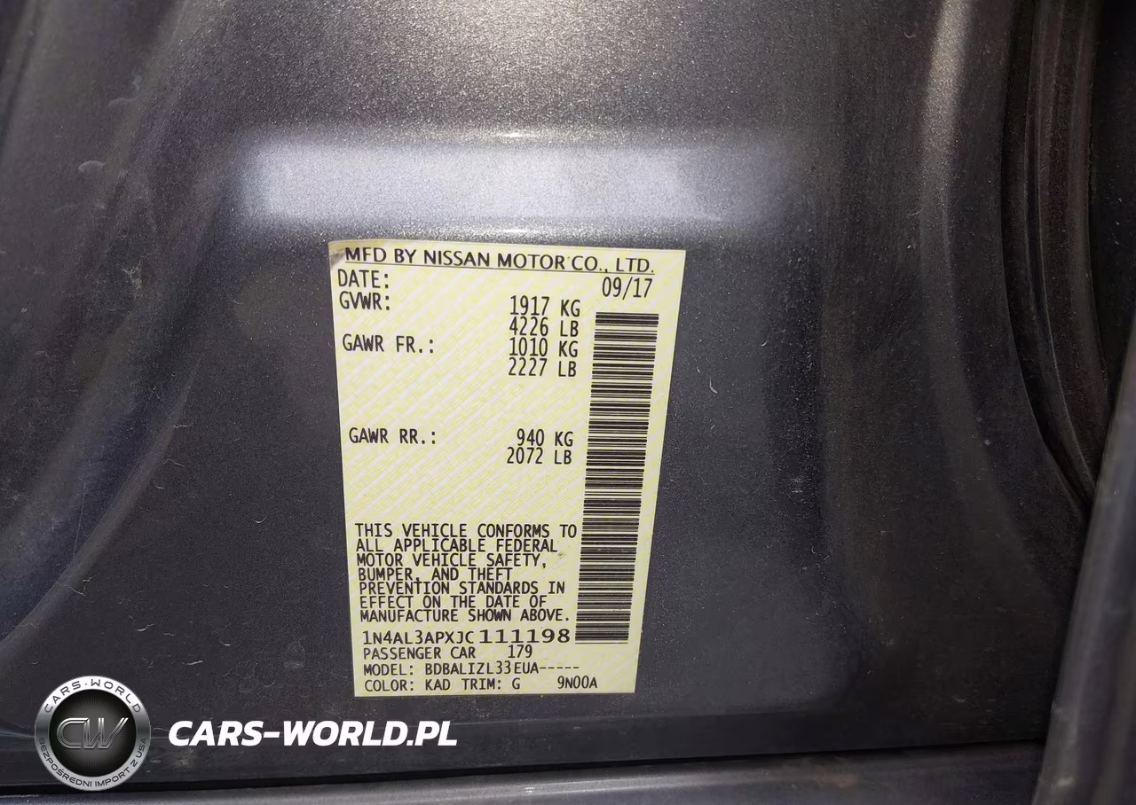2018 Nissan Altima 2.5 Sv VIN:1N4AL3APXJC111198 - 9