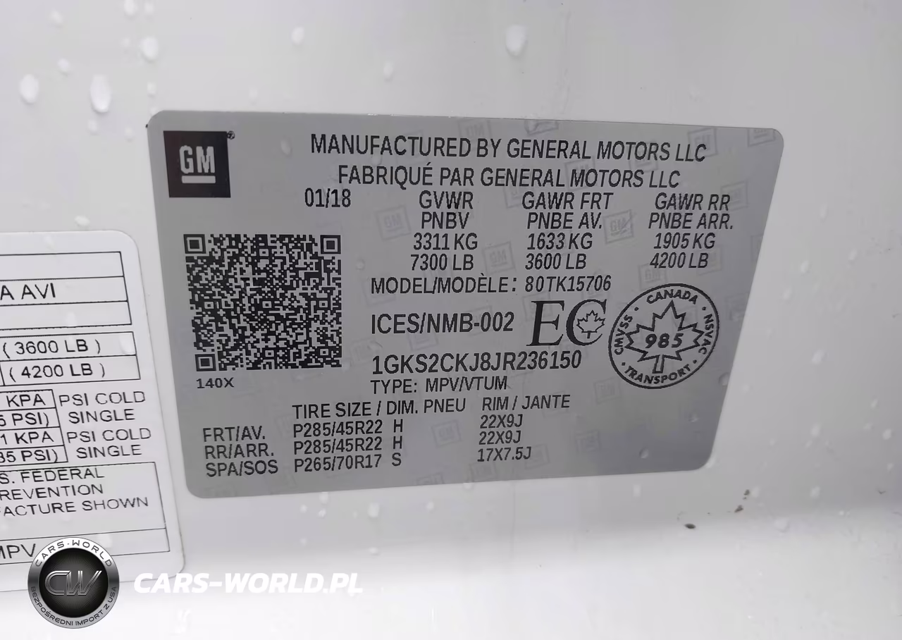 2018 GMC Yukon Denali VIN:1GKS2CKJ8JR236150 - 9