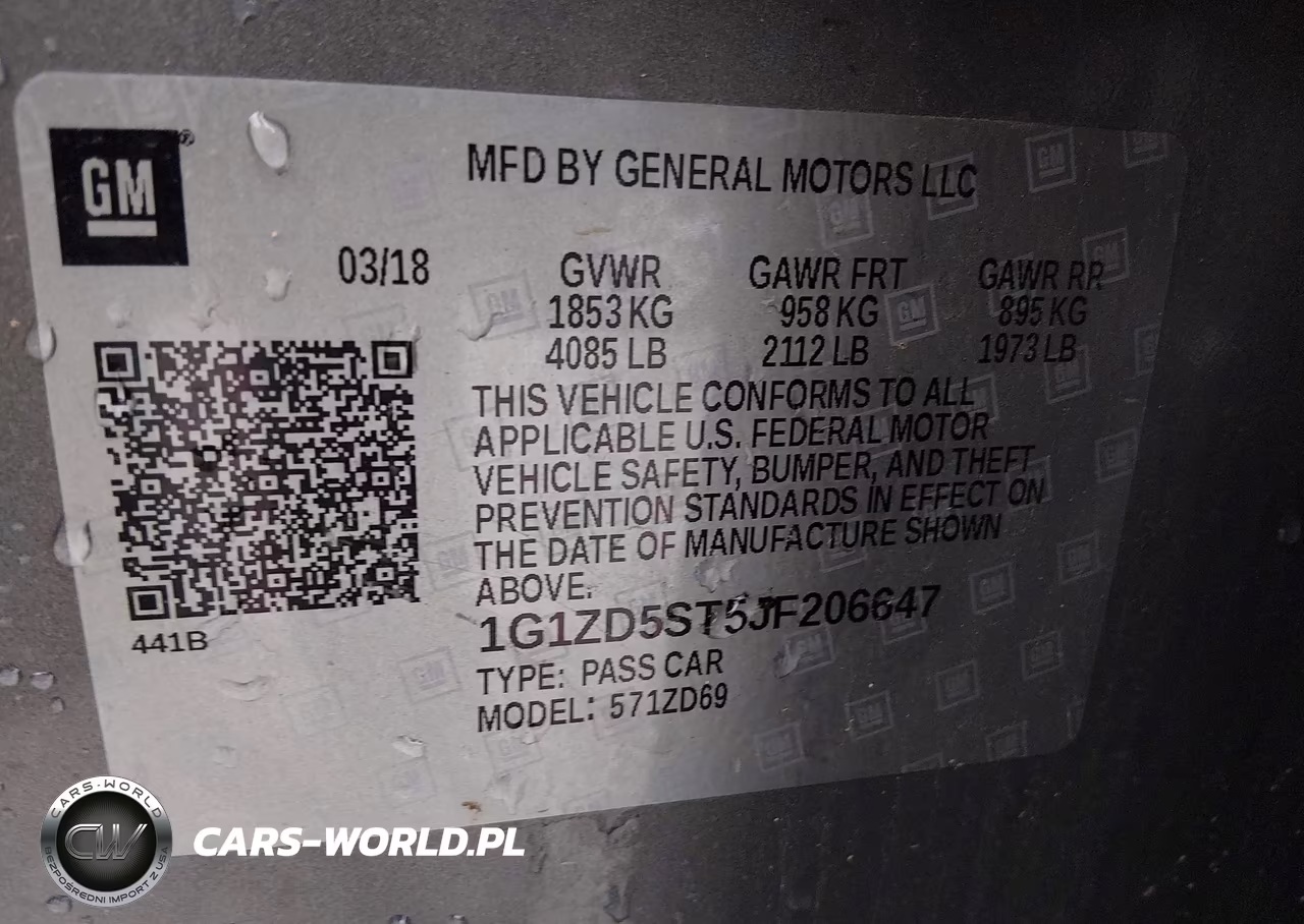 2018 Chevrolet Malibu Lt VIN:1G1ZD5ST5JF206647 - 9