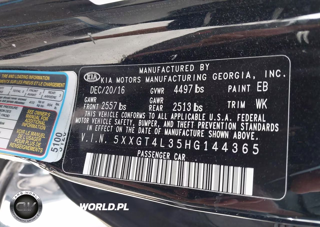 2017 Kia Optima Lx VIN:5XXGT4L35HG144365 - 9