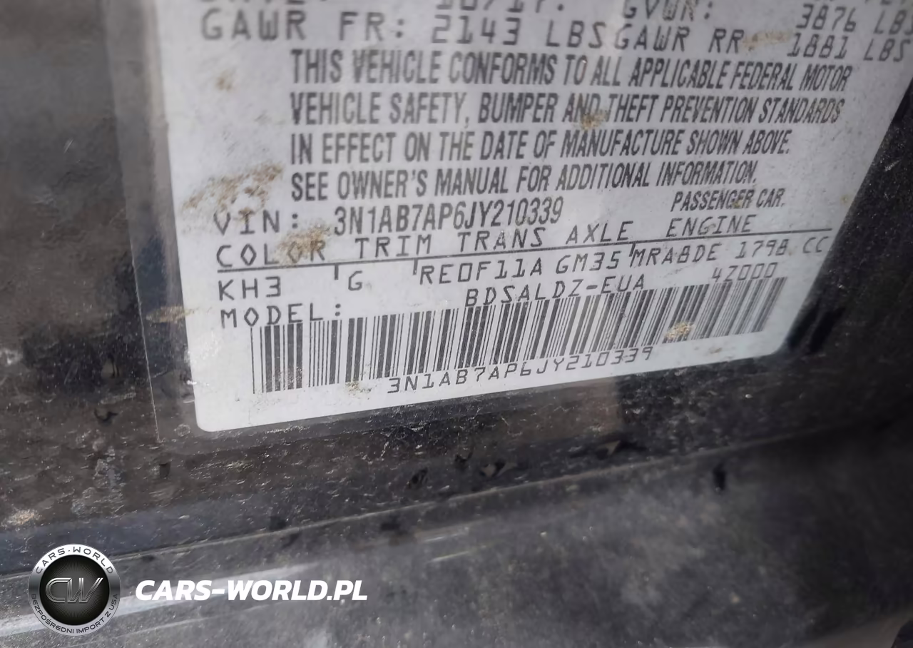 2018 Nissan Sentra Sv VIN:3N1AB7AP6JY210339 - 9