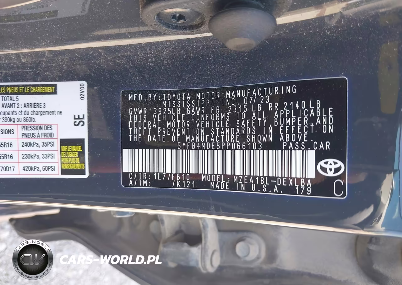 2023 Toyota Corolla Le VIN:5YFB4MDE5PP066103 - 9