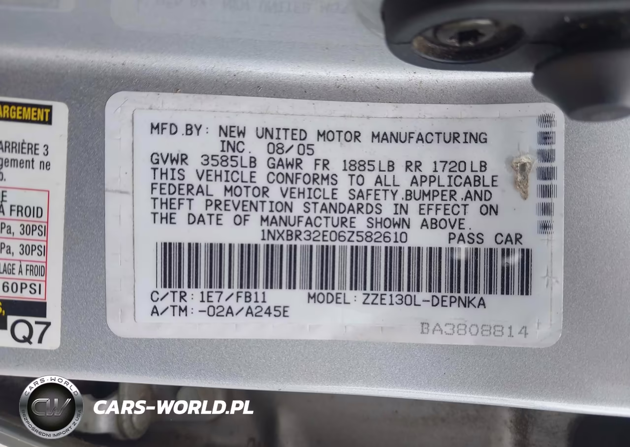 2006 Toyota Corolla Le VIN:1NXBR32E06Z582610 - 9