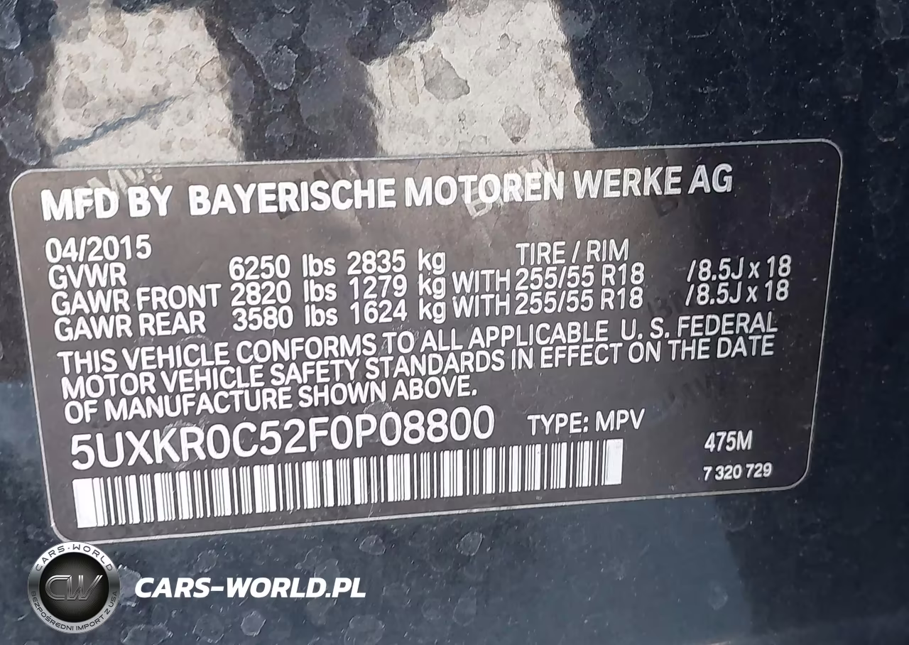2015 BMW X5 xDrive35I VIN:5UXKR0C52F0P08800 - 9