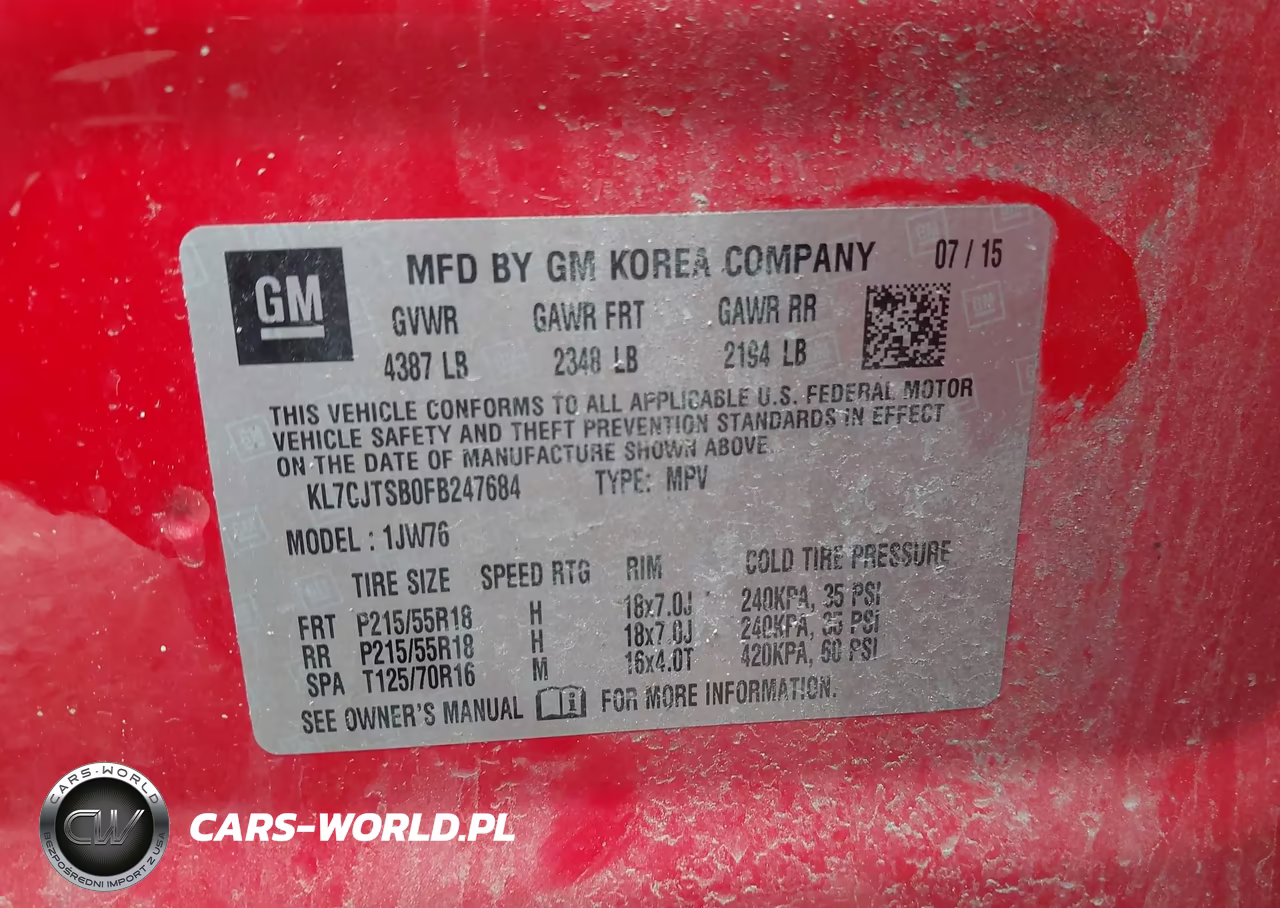 2015 Chevrolet Trax Ltz VIN:KL7CJTSB0FB247684 - 9